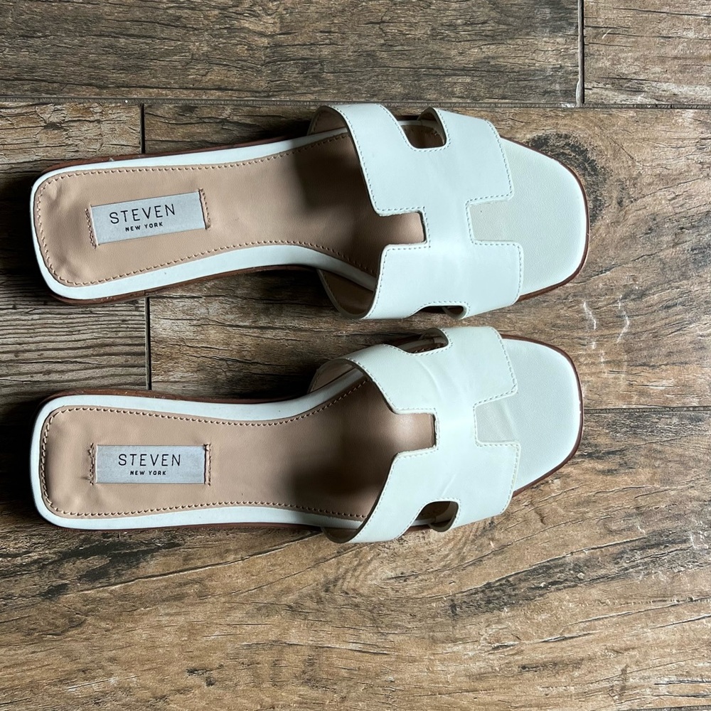 Steve Madden Haydn White Leather